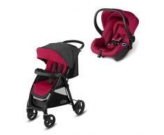 cbx Travel System 2-en-1, Poussette Misu TS + Coque Shima, Habillage Pluie et Adaptateurs pour Coque Inclus, Dès la Naissance, Crunchy Red
