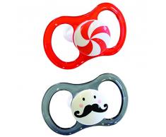 Esska Happy Latex Tétine (Rouge/Noir, 2 pièces)