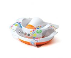 Plastorex Lot Vaisselle - Assiette 8108/Gobelet 8708/Bol 8608 - Mélamine Blanche + Antidérapant Orange