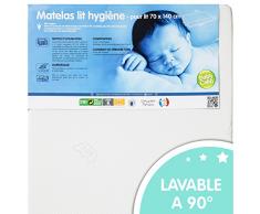 BABYCALIN - Matelas bébé déhoussable hygiène – pour lit 70 x 140