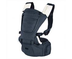Chicco - Porte bébé Ergonomique Hip Seat - Multipositions, avec ou sans base - Denim