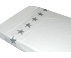 Taftan Drap de Lit Etoiles blanc (100 x 80 cm) - Blanc