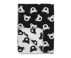 Meyco 1551155 Bear X Couverture pour bébé Noir/blanc 120 x 150 cm