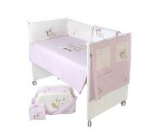 Naf-Naf Set Couette + Tour de Lit + Couverture + Sac à Langer + Tapis à Langer Jungle, 6 Pièces