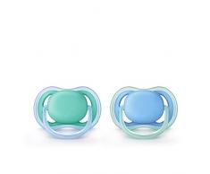 Philips Avent SCF244/22 Sucettes Ultra Aérées Bleues 6-18 Mois - Pack de 2