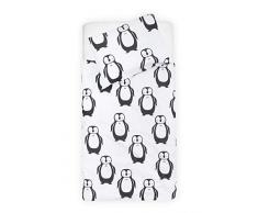 Jollein Housse de couette Motif pingouin Noir/blanc 140 x 200 cm