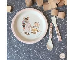 Petit Jour Paris - ECBU4 - Coffret Vaisselle Ernest & Célestine - pour Apprendre à Manger Comme Un Grand