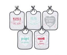 babyCalin Set de 5 Bavoirs