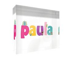 Feel Good Art Toile 61 x 81 Boîte avec panneau avant pour la chambre de bébé en massif design mignon (60 x 40 x 4 cm, grand, bleu bébé, ours endormi sur la lune)