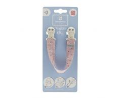 cambrass Stela Ruban Attache Bavoir Rose/Mota 2 x 27,5 cm