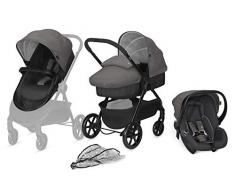cbx Poussette Combinée 3-en-1, Poussette Onida avec Coque Shima, Habillage Pluie Inclus, Dès la Naissance, Comfy Grey