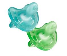 Chicco 2732210000 Physio Soft Sucette en Silicone 6-16 Mois - Paquet de 2