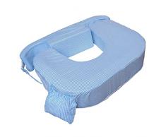 My Brest Friend 0027 Zwilling Plus Coussin de Soin pour allaiter Bleu/Rayures Blanches