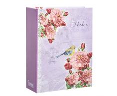 Arpan Album photo pour 100 photos Motif oiseaux Violet 15 x 10 cm