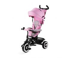 Kinderkraft Tricycle Enfant Évolutif ASTON, Canne Télescopique Amovible, Rose
