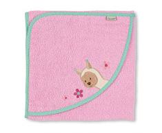 Sterntaler Drap de Bain Zoo Câlin, Lama Lotte, Âge : Dès la naissance, 100 x 100 cm, Rose (fleurs damandier)