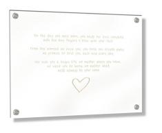 Feel Good Art Mural Cadre en acrylique avec Confrontation Boulons (40 x 30 x 0,6 cm, Taille M, beige/ML, The Day You Were Born/Nouveau-Né Poème/chambre DÈcor)