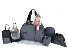 Baby on board 103210_018 Sac à Langer Week End Team Smoke nombreux accessoires Sac jumeaux aussi Gris
