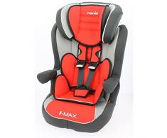 Nania Rehausseur Dossier avec Harnais Isofix Rouge de 9 à 36 kg