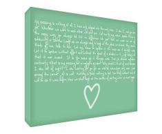 Feel Good Art diamond-polished Decor Bloc, Momento Symboliquement (14,8 x 21 x 2 cm, souple, vert, je suis simplement dans la Prochaine Chambre Poème)