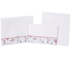 Petit Lazzari Petit Colette Lot de 3 draps-housses pour nacelle ou couffin 35 x 75 cm Rose