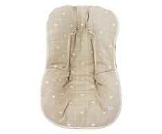 Housse matelas universelle pour groupe 0 ou Maxi-Cosi. Modèle cœur. Grille 3d