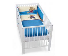 Sterntaler Tour de Lit + Housse de Couette Motif Ben LOurson Bleu 135 x 100 cm