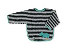 Sterntaler Bavoir à Manches Zoo Câlin, Crocodile Konrad, Taille : 37 x 50 cm, Gris/Menthe