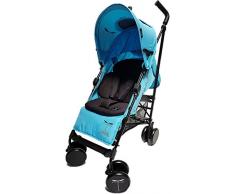 Libelulle Kikoé 3.0 Poussette en Poignées Cuir Coussin/Housse Pluie Bleu