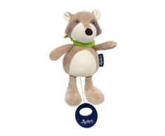 Sigikid, Filles et garçons, Peluche Musicale, Raton Laveur, Sigikid blue, Beige, 42332