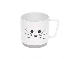 LÄSSIG Tasse en Porcelaine Little Chums Chat, Gris