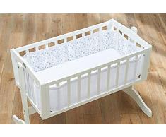 Doublure en maille pour lit bébé par BreathableBaby, Twinkle Twinkle, étoiles bleues