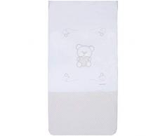 Housse de couette pour lit de bébé 100 x 135 cm Cœur blanc