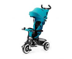 Kinderkraft Tricycle Enfant Évolutif ASTON, Canne Télescopique Amovible, Bleu