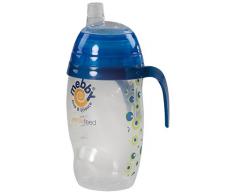 Mebby Tasse dApprentissage Anti-Gouttes 6+ Mois Bleu avec Bec en Silicone