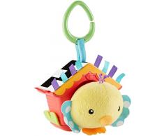 Fisher-Price Mon Petit Oiseau Coucou, peluche avec anneau pour accrocher le jouet à la poussette, pour bébé dès la naissance, DFP95