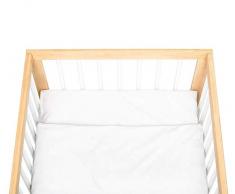 MoKee Parure de lit pour lit de bébé Blanc 100 x 80 cm