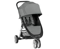 Baby Jogger City Mini 2 poussette légère, 3 roues, pliage rapide à une main, ardoise (gris)