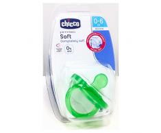 Chicco Physio Soft Sucette en Silicone Vert/Violet 0-6 Mois - Coloris aléatoire
