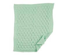 Andy & Helen 2/562 V10 Couverture Berceau mélangé laine, vert