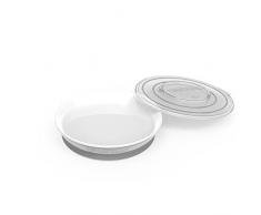 Twistshake 78167-00 Assiette Antidérapant/Couvercle Blanc