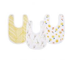 aden + anais Lot de 3 bavoirs Essential Snap 100% mousseline de coton - Étoile étoilée