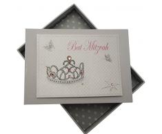 White Cotton Cards Mini album photo de Bat Mitzvah pour fille