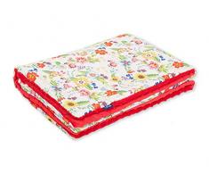 Pepi Leti 685843716662 Couverture pour bébé Motif Minky Rouge 100 x 75 cm