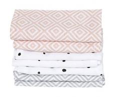 Lot de 7 serviettes de toilette pour bébé en mousseline de coton, 30 x 30 cm, certifié Öko-Tex Standard 100, carrés apricot