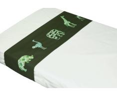 Taftan Drap pour Lit Bébé 120 x 150cm (Safari Vert)