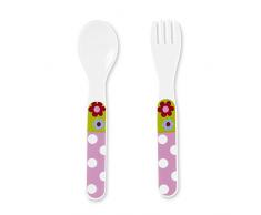 Sterntaler Ensemble couverts, cuillère et fourchette, Motif: Katharina, Âge: Pour les bébés à partir de 6 mois, Rose