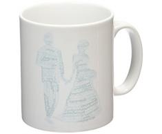 Feel Good Art Mug en céramique Motif typographie moderne (Tons bleus)