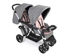 CHIC 4 BABY 273 67 Doppio Poussette double Rose Gris
