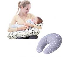Babify Coussin dallaitement et de grossesse avec oreiller Gris